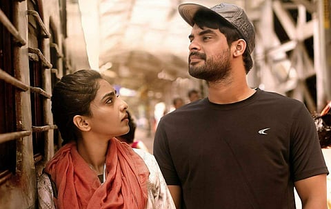Aishwarya Lekshmi (L) and Tovino Thomas