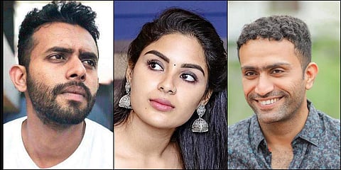 (From left) Arjun Ashokan, Samyuktha Menon and Shine Tom Chacko. (File photos| EPS)