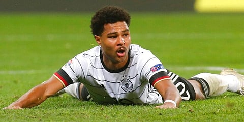 Serge Gnabry during an international match for Germany. (File Photo | AP)