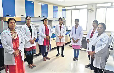 The women scientists at the Indian Council of Medical Research (ICMR), Bhubaneswar (Photo | EPS)