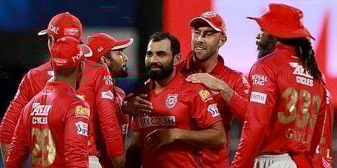 Mohammed Shami was the pick of the Kings XI Punjab bowlers. (Photo | Kings XI Punjab Twitter)
