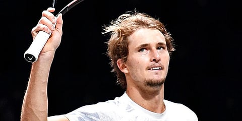 Germany's Alexander Zverev celebrates after winning the ATP Cologne Championship. (Photo | AP)