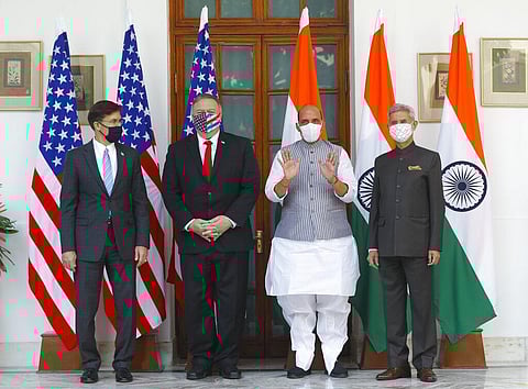 The in-person talks are taking place at a time when India is locked in a tense standoff with China in eastern Ladakh. (Photo | AP)