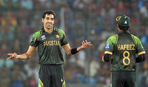 Former Pakistan bowler Umar Gul (L). (Photo | AFP)