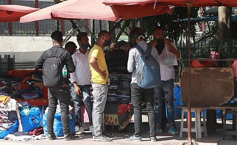 People not maintaining social distancing in New Delhi on Friday. (Photo | Shekhar Yadav/EPS)