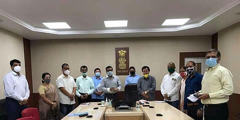 Gorkha leaders meeting Assam chief secretary seeking protection under Clause 6 (Photo | EPS)