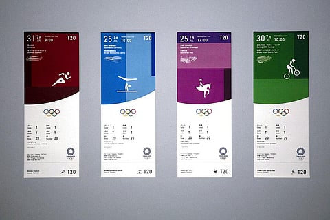 In this Jan. 15, 2020, file photo, tickets for the Tokyo 2020 Olympics are on display, in Tokyo. (Photo | AP)