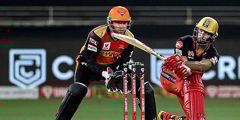 Devdutt Padikkal of RCB in action against SRH. (Photo | PTI)