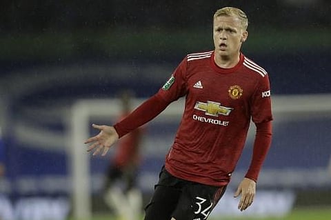 Manchester United's Dutch midfielder Donny van de Beek (Photo | AFP)