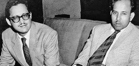 Guru Dutt with Abrar Alvi