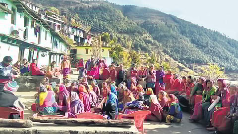 Women attending a meeting under HavePure initiative;