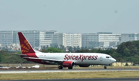 SpiceXpress cargo flight. (Photo | Ashwin Prasath, EPS)
