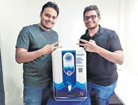 Manas along with Vijender Reddy founded the company in 2016, where they built a water purifier