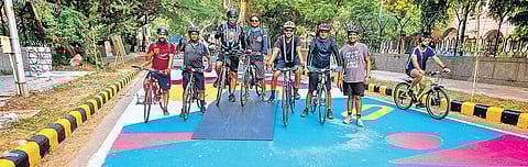 Cycling tracks at Lodhi Colony and Lodhi Garden.