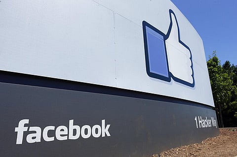 A sign at Facebook headquarters in Menlo Park, Calif. (Photo | AP)