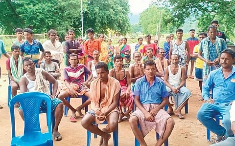 Gathering of Majhiguda villagers in support of the proposed granite mining