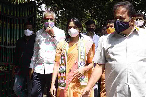 For Kusuma, who has been largely identified as late IAS officer DK Ravi’s wife, politics and bypolls are an opportunity to carve an identity of her own. (Photo |Nagaraja Gadekal, EPS)