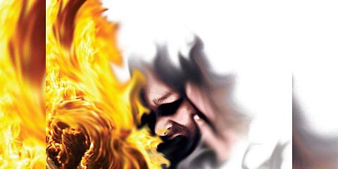 Sultana had earlier threatened to immolate herself if the employees were not paid their salaries due since February. (Express Illustrations)