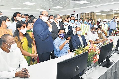 MAUD Minister KT Rama Rao inaugurates the Waste-to-Energy plant at Jawaharnagar. It is the first WTE plant to be commissioned in Southern India