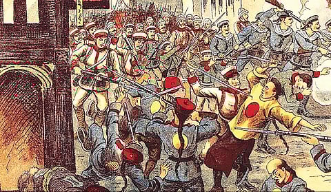 Indian troops invaded China in 1840 marking a legacy of humiliation for the Chinese.