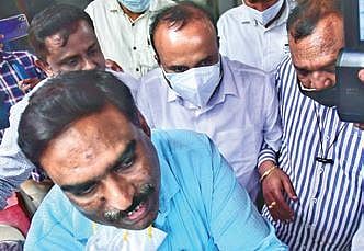 Sampath Raj being taken into CCB custody on Tuesday | Shriram BN