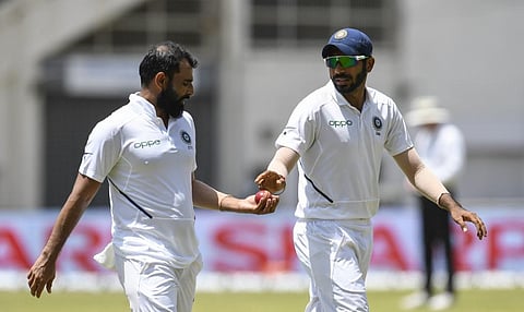Mohammed Shami (L) and Jasprit Bumrah (R). (Photo | AFP)