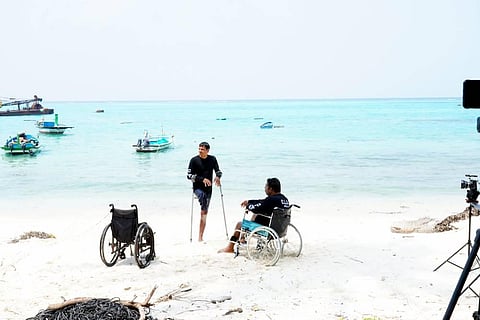 Scuba diving trainees at Lakshadweep in March this year. (Photo | Special Arrangement)