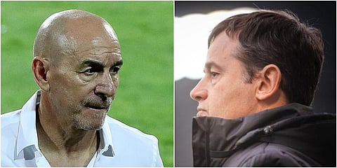 ATK Mohun Bagan head coach Antonio Lopez Habas (L) and KBFC counterpart Kibu Vicuna (Twitter Photos)