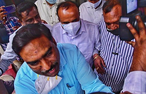 Sampath Raj being taken into CCB custody on Tuesday | Shriram BN