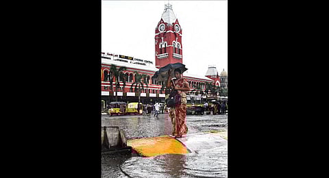 Chennai Central Railway station is one of the most important landmarks of Chennai and also happens to be adjacent to the headquarters of Southern Railways. (Photo | EPS)