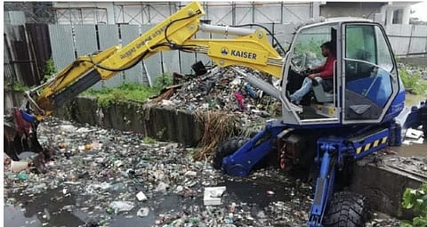 One of the high-tech machines used by staff of the Chennai Corporation (Photo | Express)