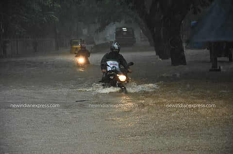 Since Tuesday, Chennai’s residents already had to contend with flooded roads, power cuts, uprooted trees and low-key panic. (Photo | Ashwin Prasath, EPS)
