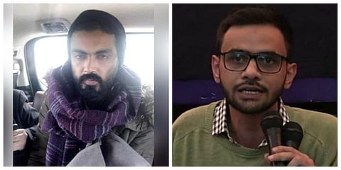 Sharjeel Imam (L) and Umar Khalid (R)