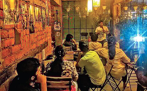 Even though the audiences are thin, the enthusiasm among the comedians to be back where they belong, on stage, is palpable.