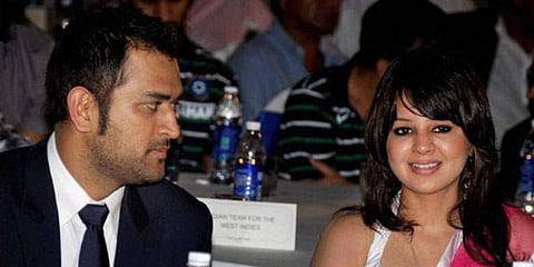 Former Indian skipper MS Dhoni with his wife Sakshi (File Photo | PTI)