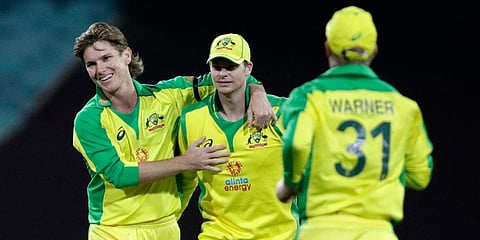 Big-hearted leg-spinner Adam Zampa dismissed Shikhar Dhawan and Hardik Pandya in quick succession. (Photo | AP)