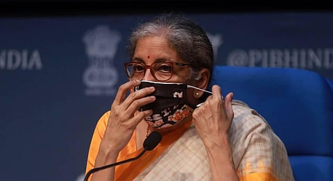 Union Finance Minister Nirmala Sitharaman addresses a press conference in New Delhi on Thursday. (File photo| Shekhar Yadav/EPS)