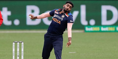 India's Jasprit Bumrah bowls during the ODI match against Australia at the Sydney Cricket Ground. (Photo | AP)
