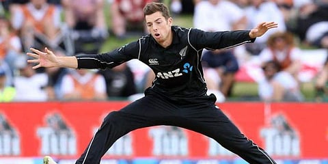 New Zealand all-rounder Mitchell Santner (Photo | AFP)