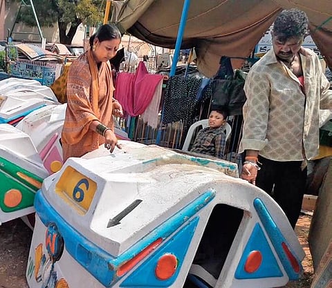 An entertainment event organizing material were turned used at Kallur due to Covid-19 pandemic.