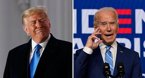 US President Donald Trump and Democrat Joe Biden. (Photo | AP)