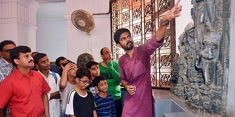 A coordinator at Egmore Museum., Chennai. (File photo | EPS/D Sampathkumar)