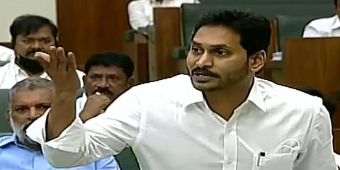 CM YS Jagan Mohan Reddy during Assembly at Velagapudi.