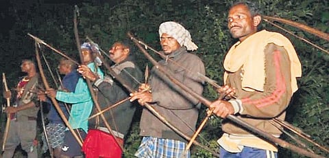 Armed men guard a village in Swabhiman Anchal to check influx of Maoists | Express