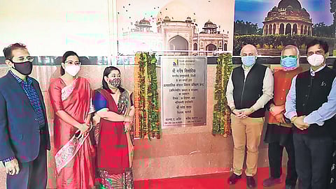 Deputy Chief Minister Manish Sisodia lays foundation stone for ‘Kala Kunj’. (Photo | EPS)