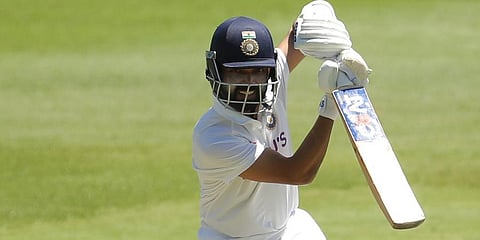 Ajinkya Rahane in action against Australia A (Photo | Twitter @BCCI)
