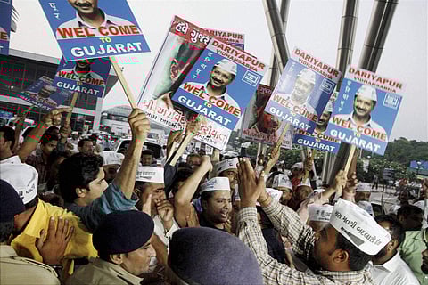 Image of AAP supporters used for representational purpose (File Photo | PTI)