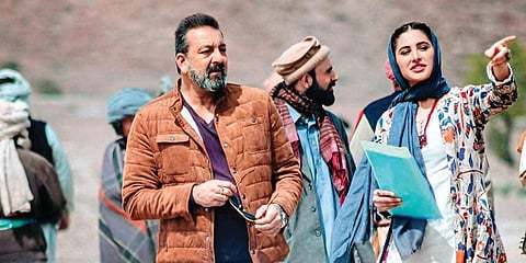 Sanjay Dutt (L) and Nargis Fakhri in Torbaaz