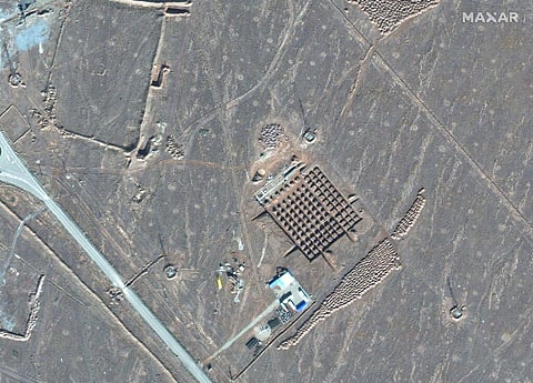 Satellite photo by Maxar Technologies shows construction at Iran's Fordo nuclear facility. (Photo| AP)