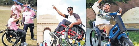 The wheelchairs are battery-powered and built for Indian roads
